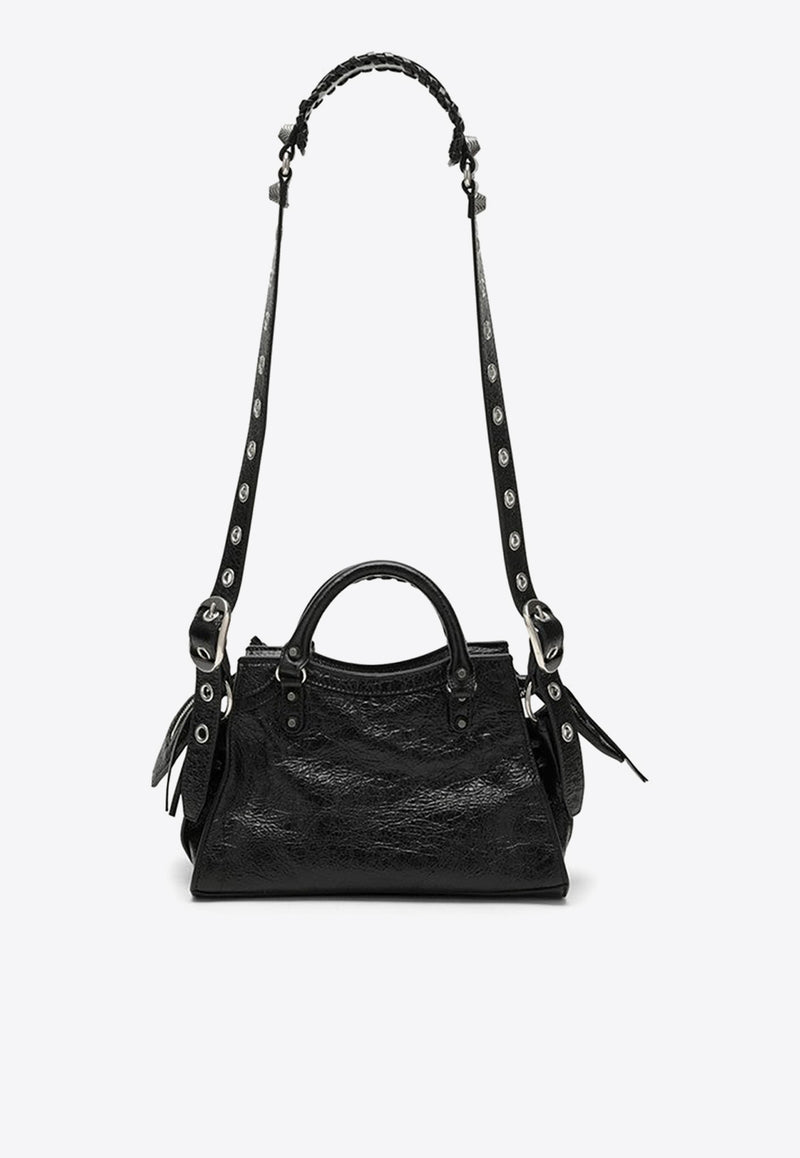 Balenciaga XS Neo Cagole Top Handle Bag in Calf Leather 700940210B0/O_BALEN-1000 Black