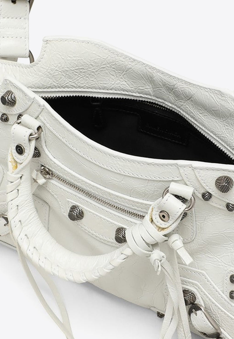 Balenciaga XS Neo Cagole Shoulder Bag in Nappa Leather White 700940210B0/O_BALEN-9104