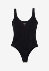 Prada Triangle Logo Strass bodysuit Black
