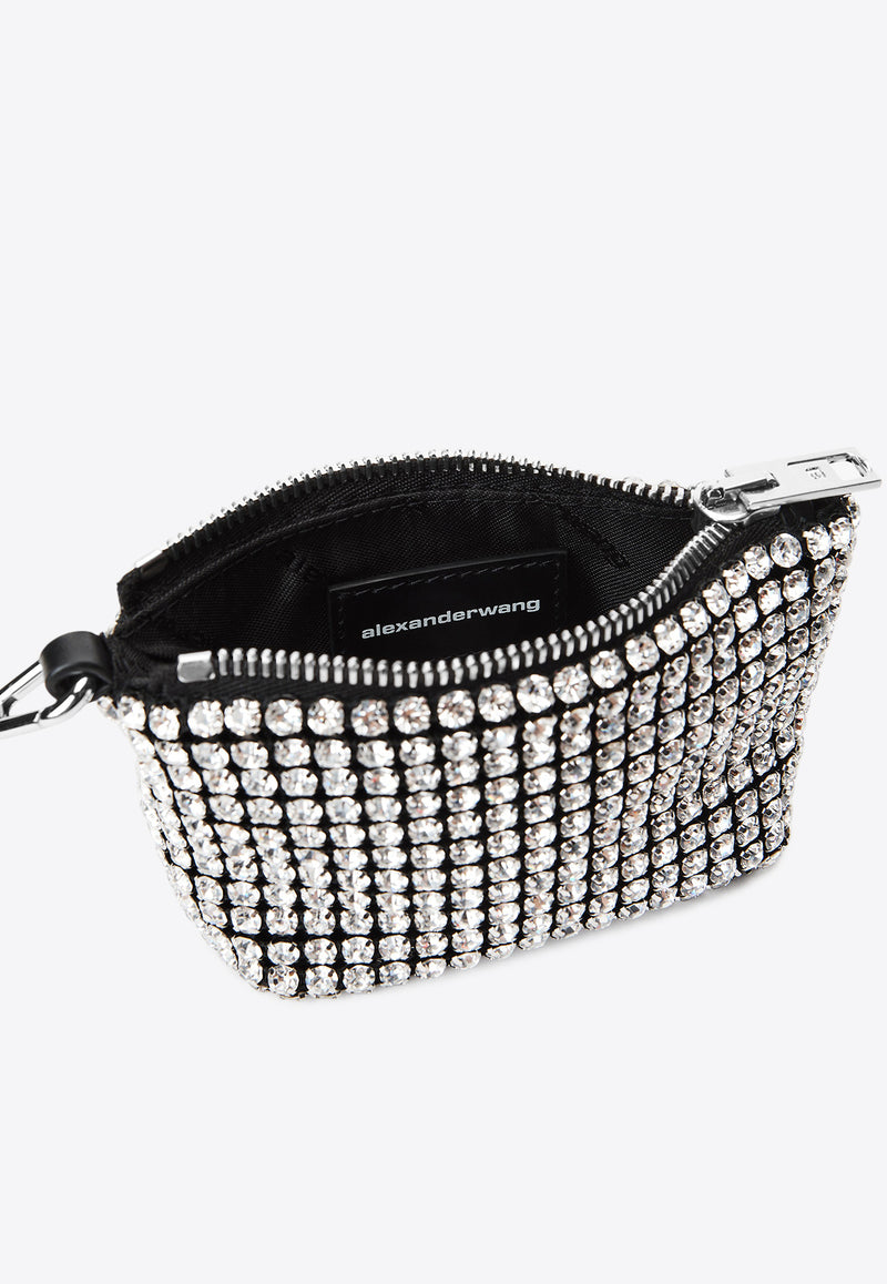 Alexander Wang Crystal Mesh Zipped Coin Purse Crystal 70424N12MBLACK MULTI