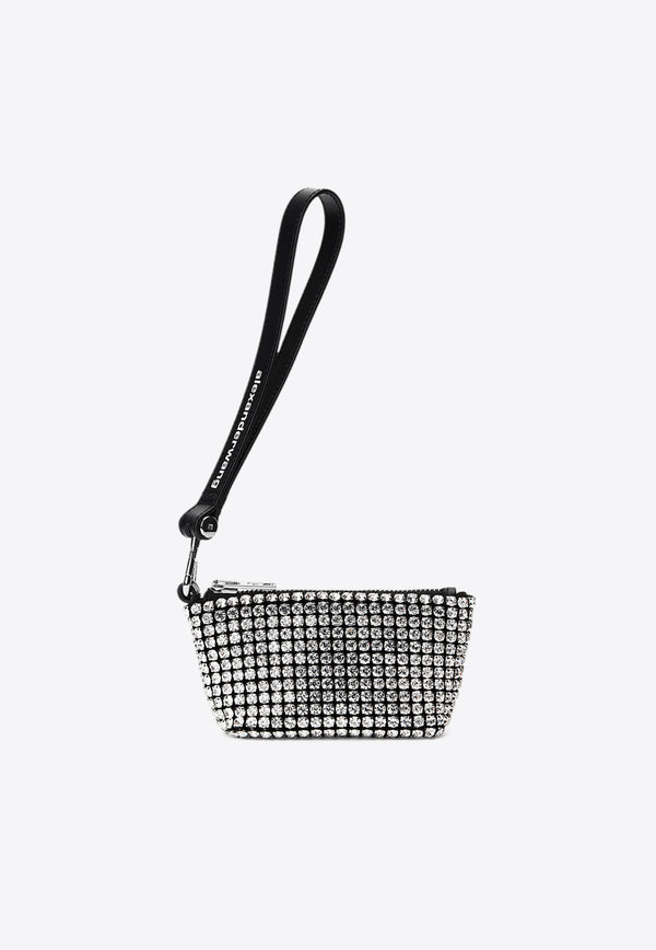 Alexander Wang Crystal Mesh Zipped Coin Purse Crystal 70424N12MBLACK MULTI