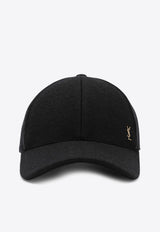 Saint Laurent Cassandre Baseball Cap Black 7065373YS16/R_YSL-1000