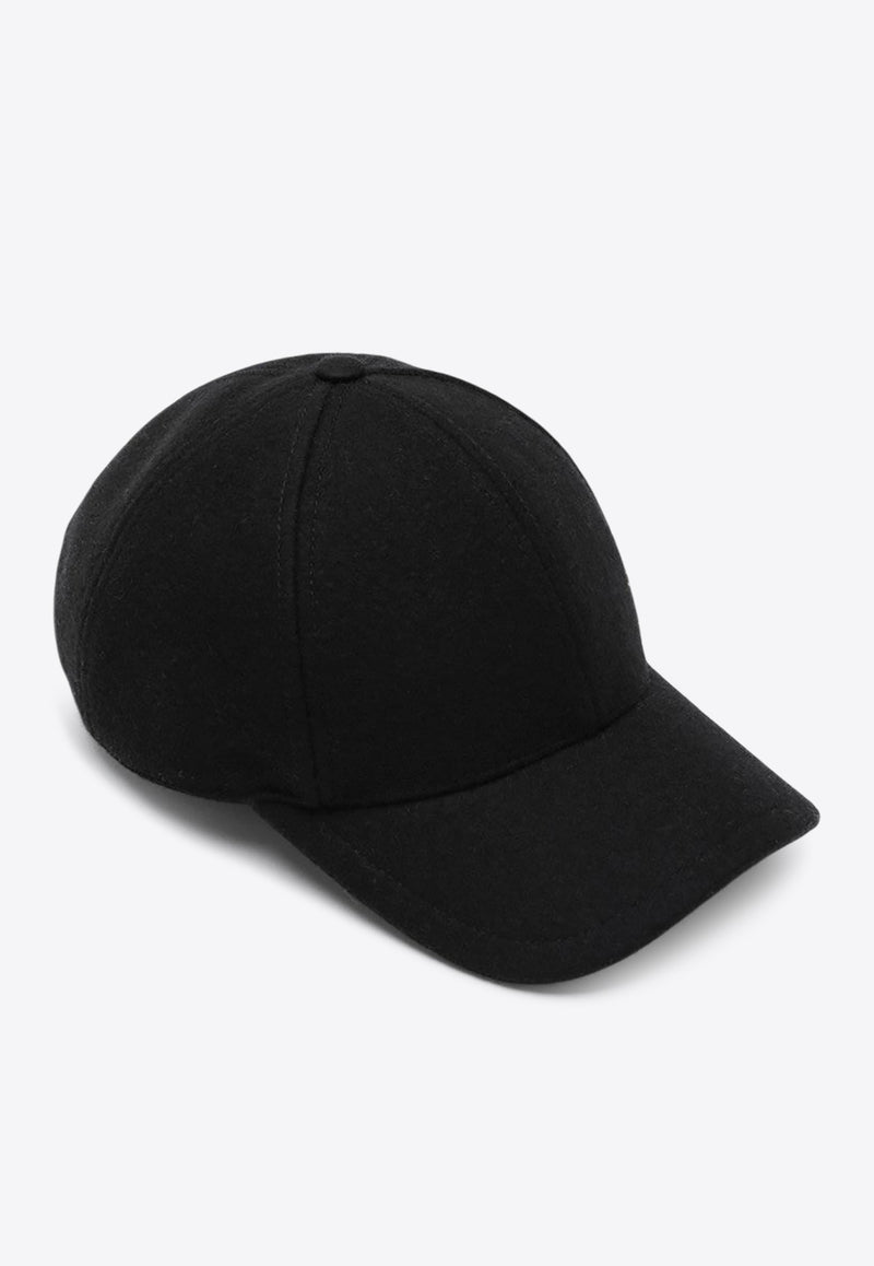 Saint Laurent Cassandre Baseball Cap Black 7065373YS16/R_YSL-1000