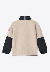 Canada Goose Kids Boys Zip-Up Fleece Jacket  Beige 7083YNY/P_CANAD-950