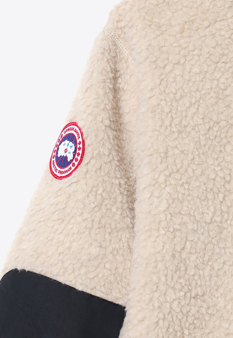 Canada Goose Kids Boys Zip-Up Fleece Jacket  Beige 7083YNY/P_CANAD-950