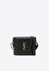 Saint Laurent June Quilted Leather Crossbody Bag Black 7100801EL07/O_YSL-1000