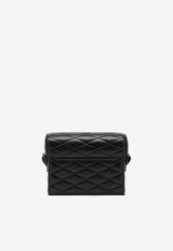 Saint Laurent June Quilted Leather Crossbody Bag Black 7100801EL07/O_YSL-1000