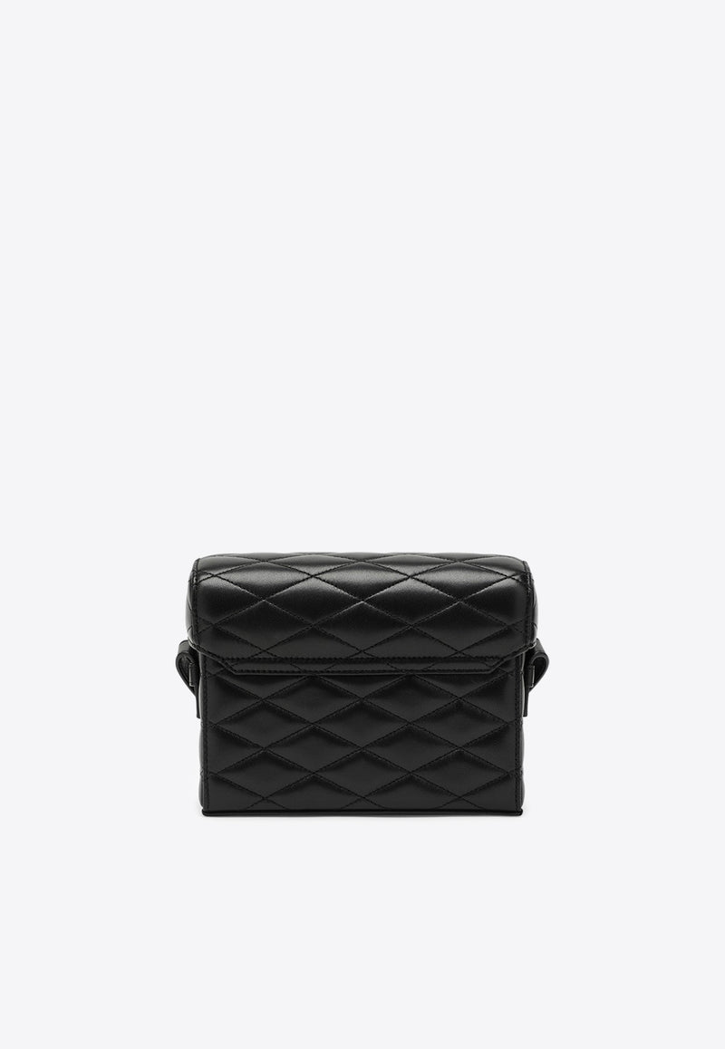 Saint Laurent June Quilted Leather Crossbody Bag Black 7100801EL07/O_YSL-1000