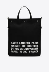 Saint Laurent North/South Canvas Top Handle Bag Black 710264FAA5E/N_YSL-1031
