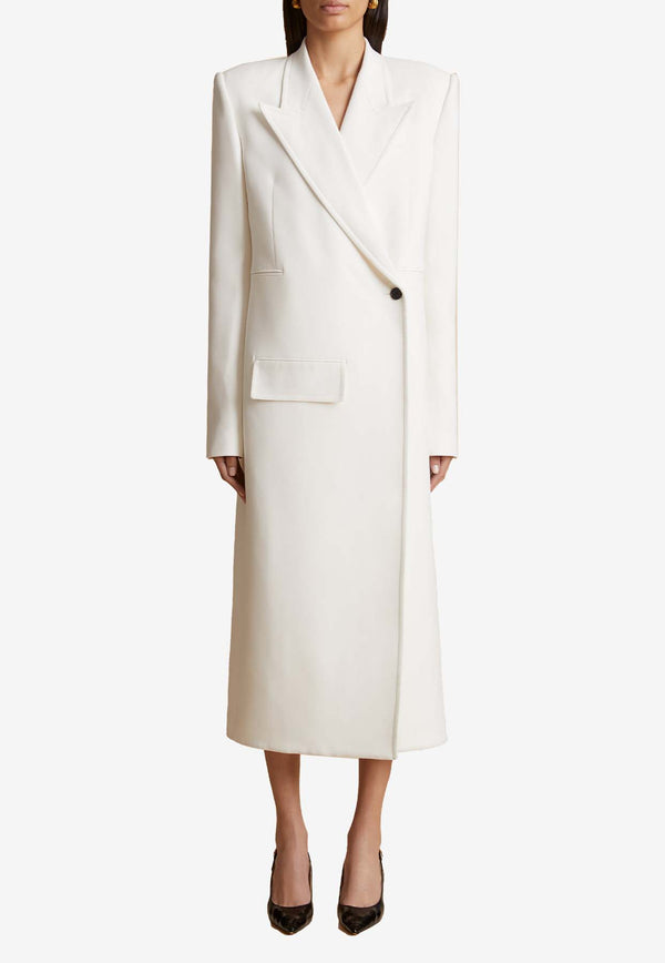 Khaite Cobble Midi Coat 71044092WHITE