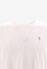 Polo Ralph Lauren Logo Embroidered Jersey T-shirt Ecru 710671438_000_350