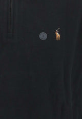 Polo Ralph Lauren Logo Embroidered Half-Zip Sweater Black 710671929_000_001