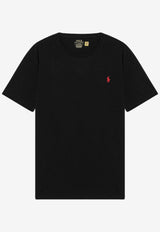 Polo Ralph Lauren Logo Embroidered T-shirt Black 710680785001CO/S_POLOR-BLK