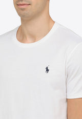 Polo Ralph Lauren Logo Embroidered Crewneck T-shirt White 710680785003CO/O_POLOR-WHT