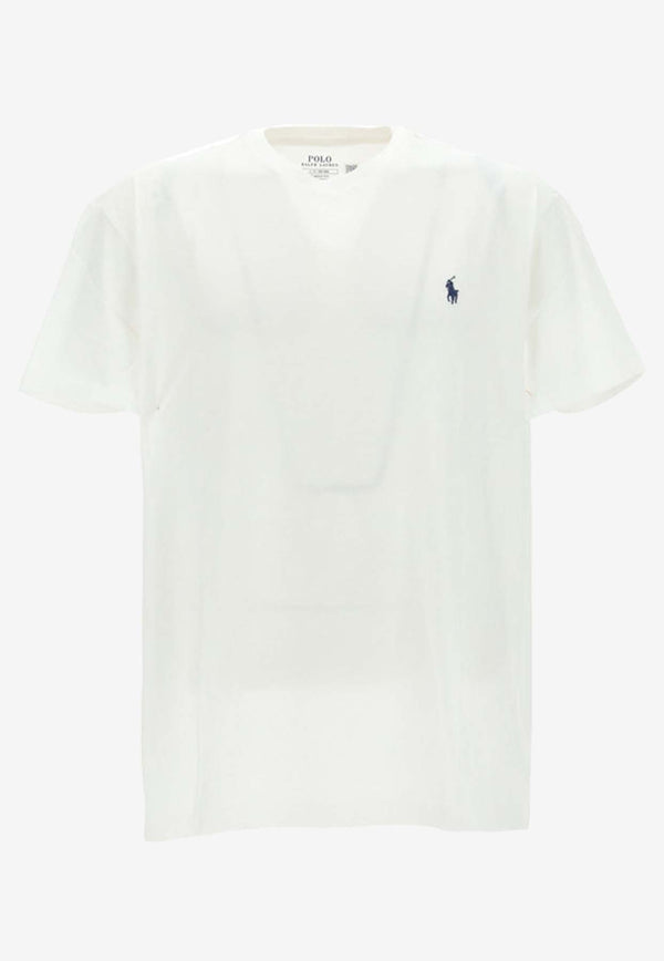 Polo Ralph Lauren Logo Embroidered Crewneck T-shirt White 710680785_000_003
