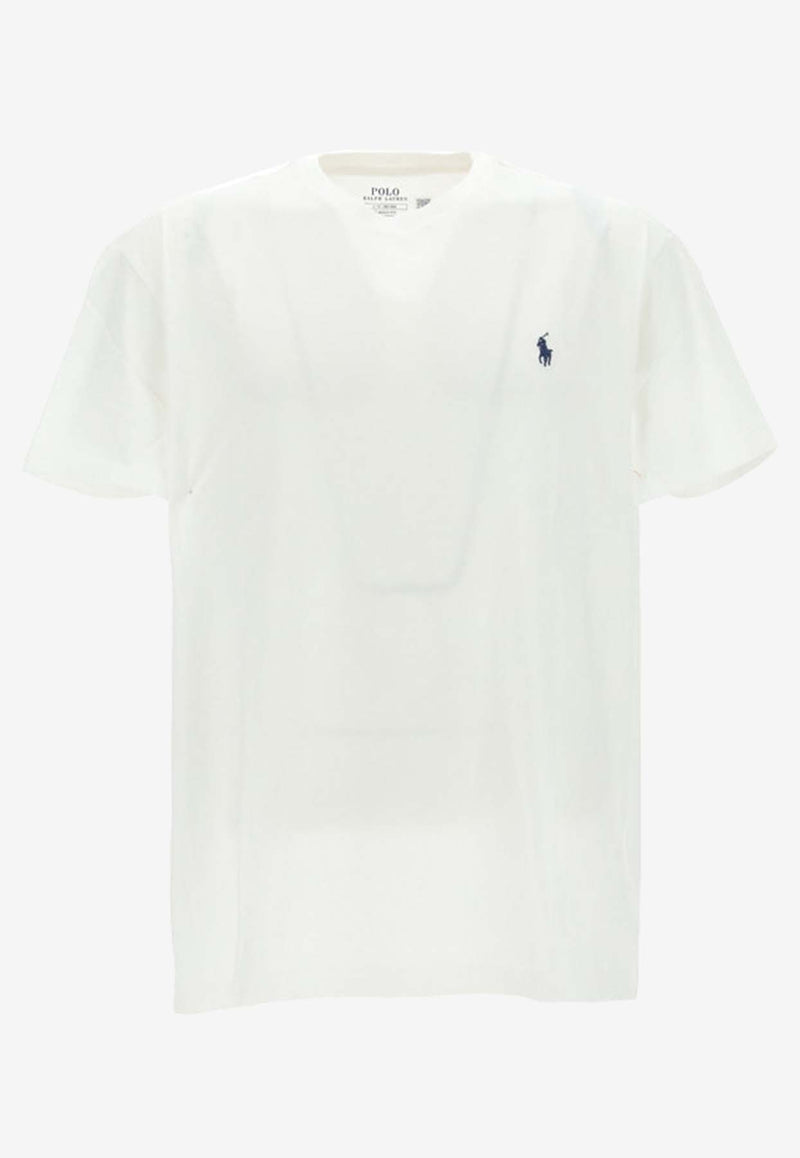 Polo Ralph Lauren Logo Embroidered Crewneck T-shirt White 710680785_000_003