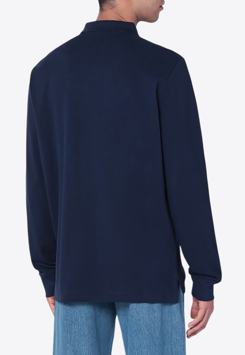 Polo Ralph Lauren Long-Sleeved Logo Polo T-shirt Blue 710680790046CO/R_POLOR-NN