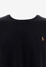 Polo Ralph Lauren Logo Embroidered Crewneck T-shirt Black 710740727_000_001