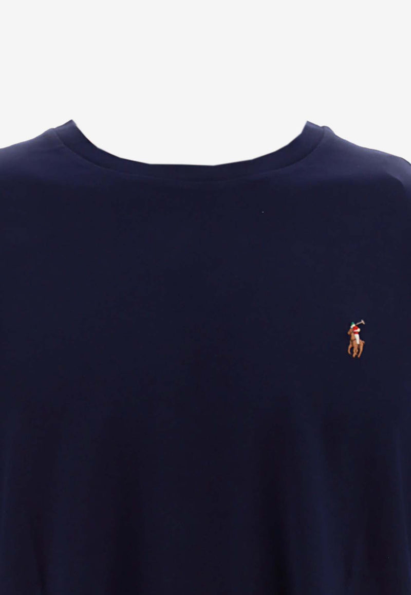 Polo Ralph Lauren Logo Embroidered Crewneck T-shirt Navy 710740727_000_003