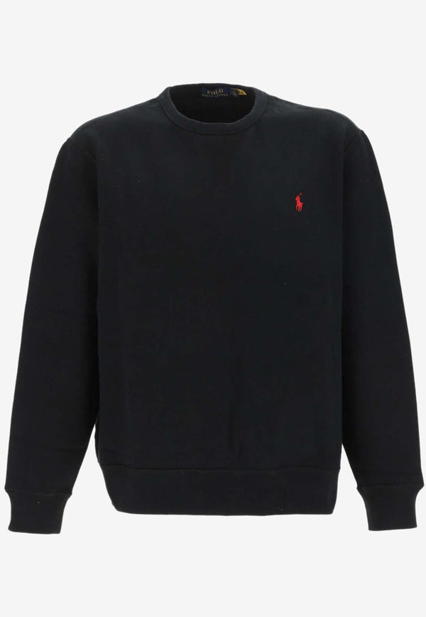 Polo Ralph Lauren Logo Embroidered Sweatshirt Black 710766772_000_001