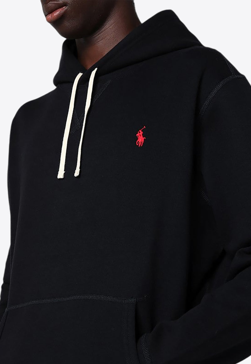 Polo Ralph Lauren Logo Embroidered Drawstring Hoodie Black 710766778008CO/P_POLOR-BLK