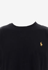Polo Ralph Lauren Logo Embroidered Crewneck T-shirt Black 710766890_000_001