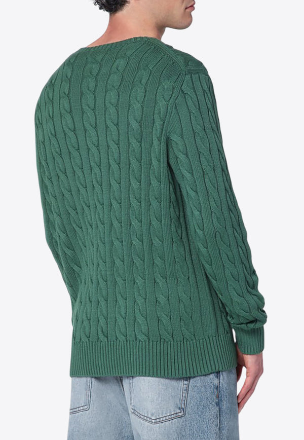 Polo Ralph Lauren Cable Knit Logo Sweater Green 710775885519CO/R_POLOR-KG
