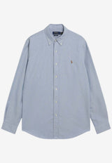 Polo Ralph Lauren Logo Embroidered Oxford Shirt Light Blue 710792041002CO/S_POLOR-BL