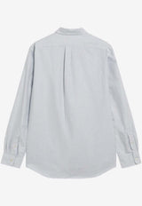 Polo Ralph Lauren Logo Embroidered Stripe Shirt Sky Blue 710792041004CO/S_POLOR-BW