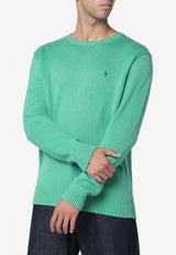 Polo Ralph Lauren Logo Embroidered Wool Sweater Green 710810846037CO/R_POLOR-PG