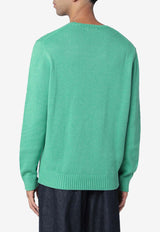 Polo Ralph Lauren Logo Embroidered Wool Sweater Green 710810846037CO/R_POLOR-PG
