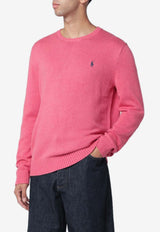 Polo Ralph Lauren Logo Embroidered Wool Sweater Pink 710810846040CO/R_POLOR-RS