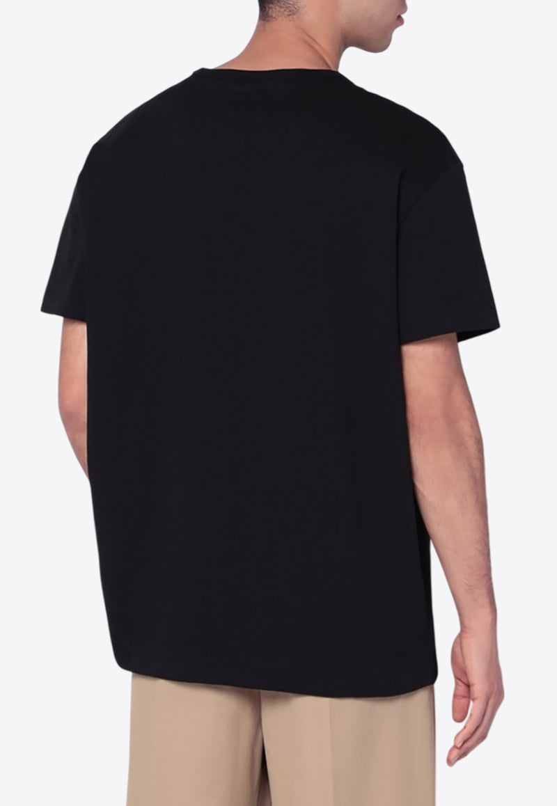 Polo Ralph Lauren Logo Embroidered T-shirt Black 710811284001CO/R_POLOR-PB