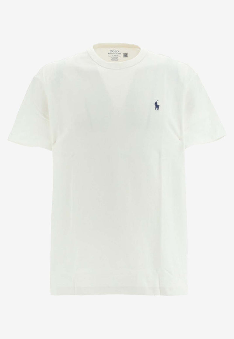 Polo Ralph Lauren Logo Embroidered Crewneck T-shirt White 710811284_000_002