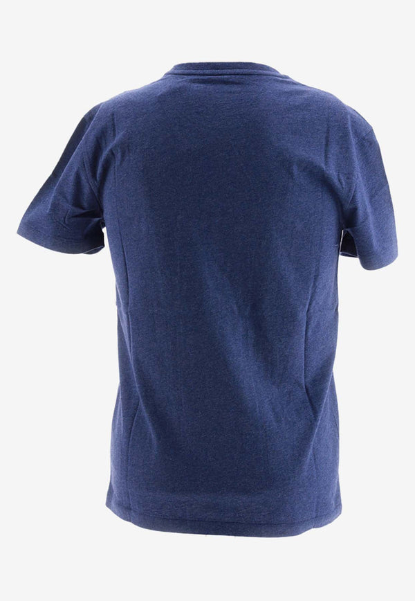 Polo Ralph Lauren Logo Embroidered Crewneck T-shirt Blue 710839046_000_042
