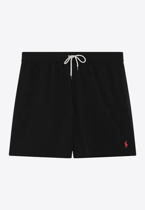 Polo Ralph Lauren Logo Embroidered Swim Shorts Black 710907255002PL/Q_POLOR-PB