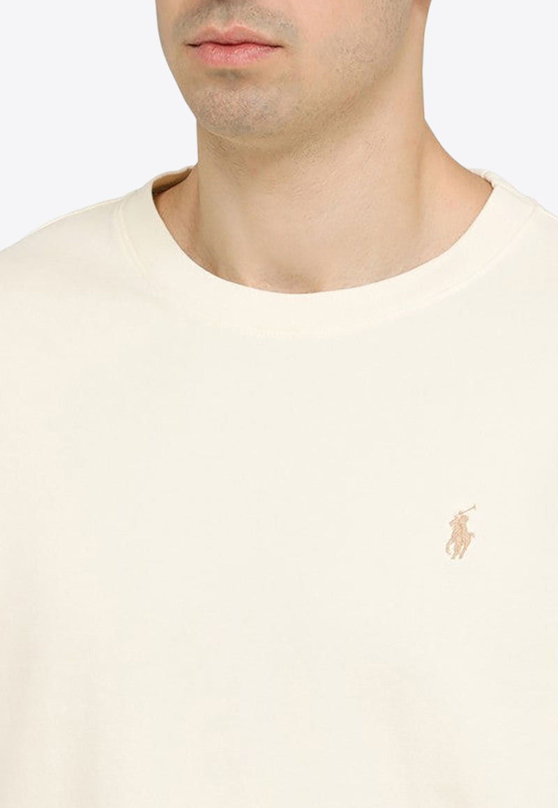 Polo Ralph Lauren Logo Embroidered Crewneck Sweatshirt Off-white 710916689003CO/O_POLOR-CC