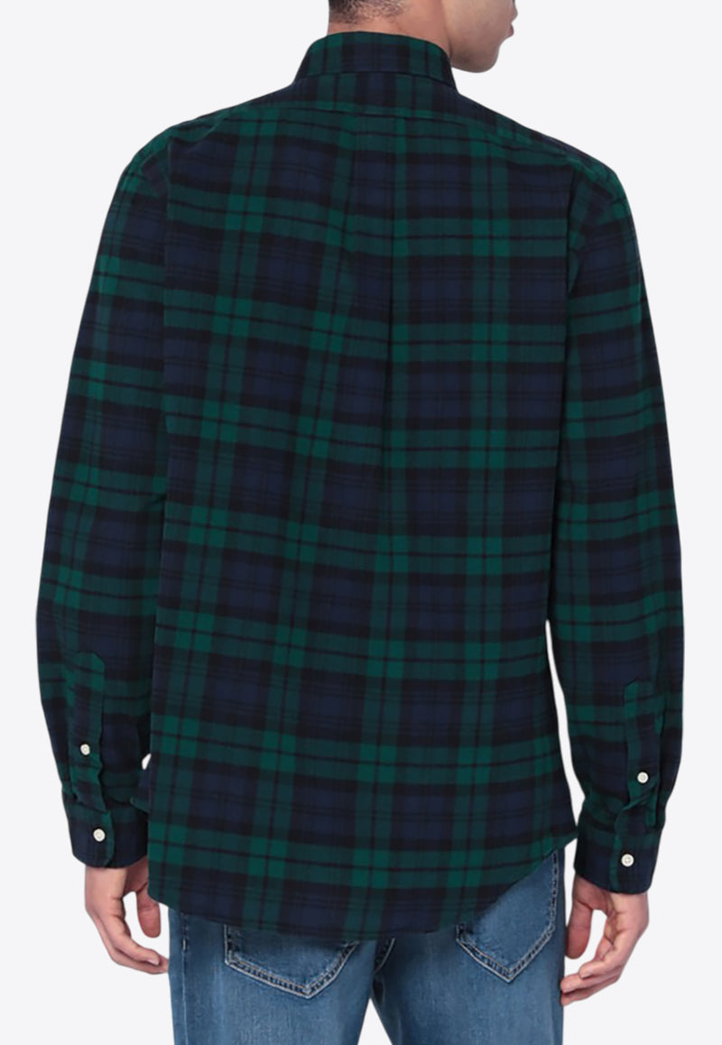 Polo Ralph Lauren Plaid Check Long-Sleeved Shirt Blue 710922273003CO/R_POLOR-NG