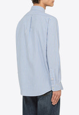 Polo Ralph Lauren Logo Embroidered Stripe Shirt Blue 710928918001CO/O_POLOR-BW