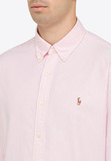 Polo Ralph Lauren Logo Embroidered Striped Shirt Pink 710928922001CO/O_POLOR-RW