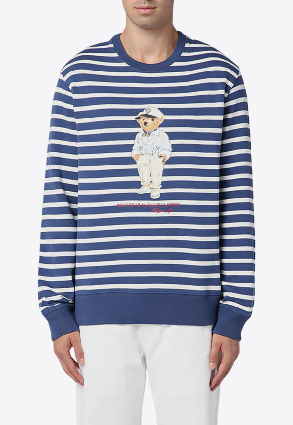 Polo Ralph Lauren Polo Bear Striped Sweatshirt Blue 710941864001CO/P_POLOR-LD