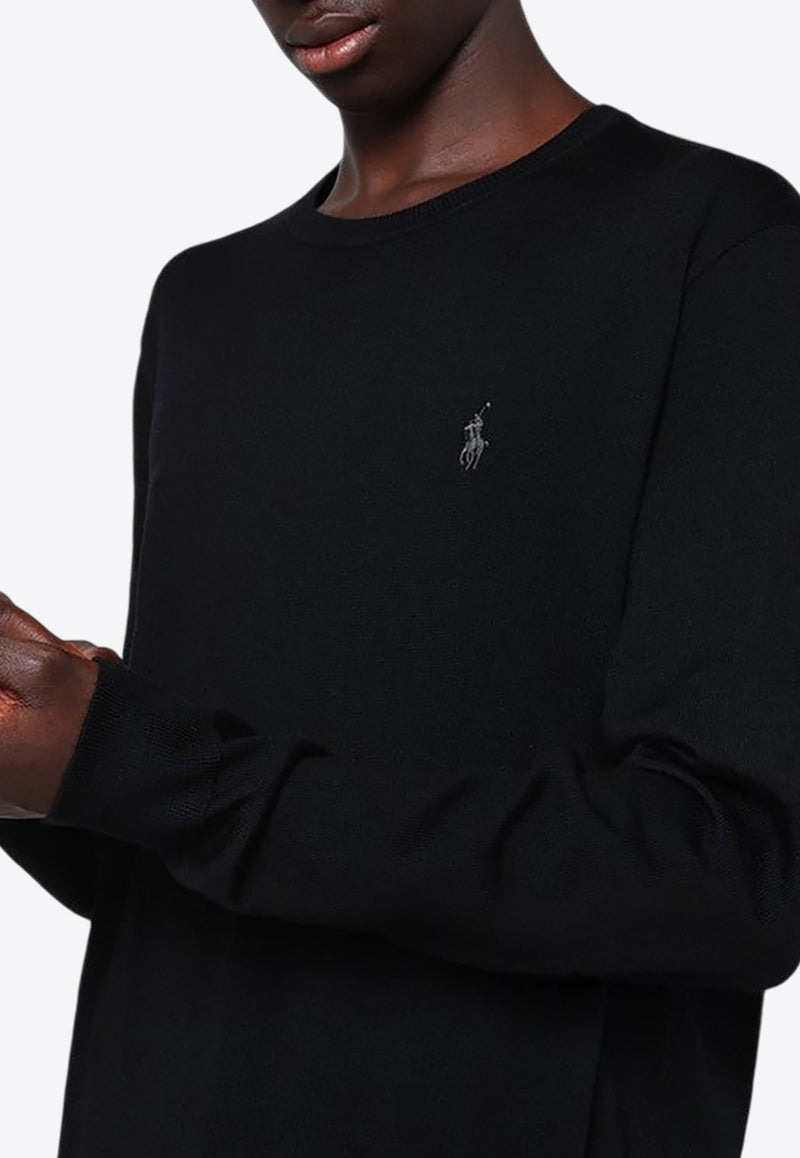 Polo Ralph Lauren Wool Crewneck Sweater Black 710946143004WO/P_POLOR-PB