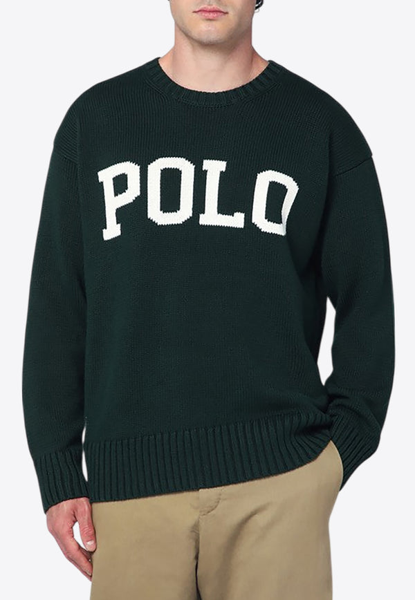 Polo Ralph Lauren Inlaid Logo Crewneck Sweater Dark Green 710970290001CO/R_POLOR-CG