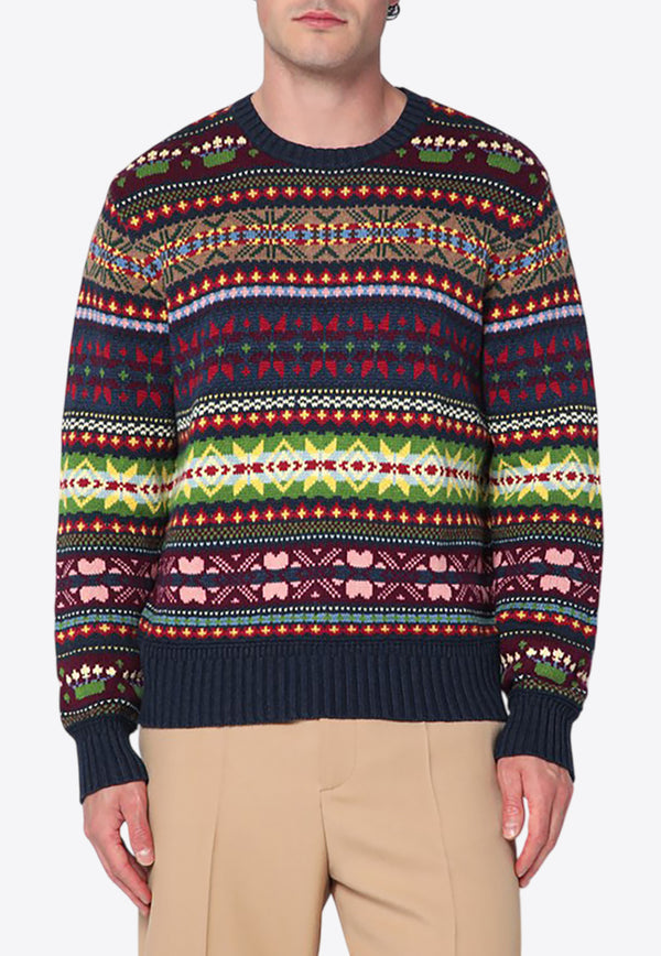 Polo Ralph Lauren Intarsia Knit Patterned Sweater Multicolor 710970655001CO/R_POLOR-NC