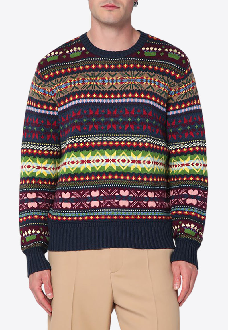 Polo Ralph Lauren Intarsia Knit Patterned Sweater Multicolor 710970655001CO/R_POLOR-NC