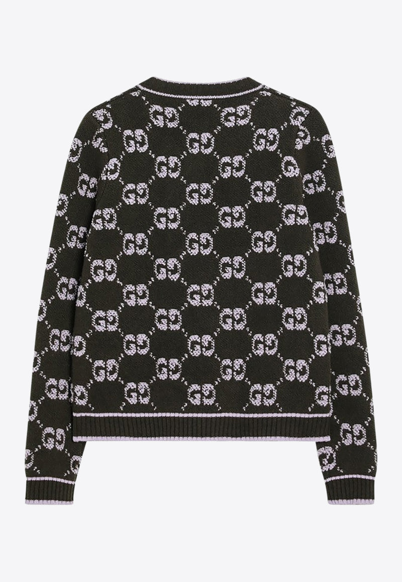 Gucci GG Jacquard Boucle Wool Cardigan Green 713300XKCNA/R_GUC-3039