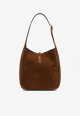 Saint Laurent Small Le 5 À 7 Suede Shoulder Bag Brown 7139381U80W/R_YSL-2916