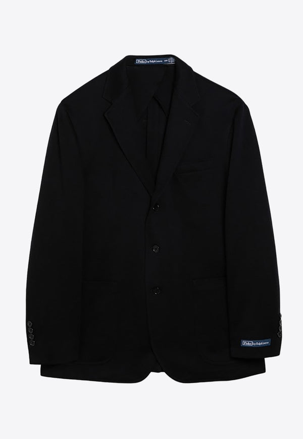 Polo Ralph Lauren Logo Patch Single-Breasted Blazer Black 715783014CO/O_POLOR-BLK