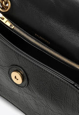 Balenciaga Small Crush Calf Leather Shoulder Bag Black 716351210IT/O_BALEN-1000