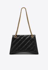 Balenciaga Medium Crush Shoulder Bag in Quilted Leather 716393210J1/O_BALEN-1000 Black